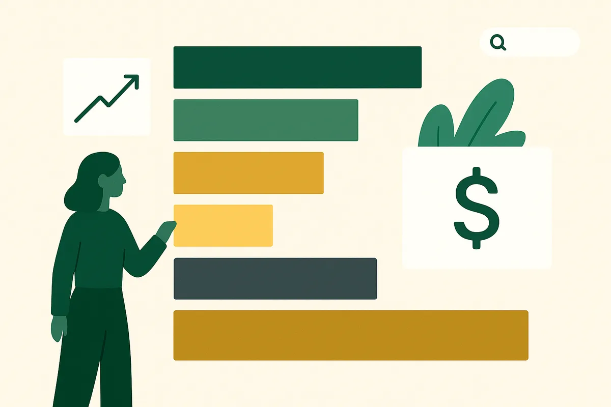 Canopy landed cost breakdown for a bundle showing component costs, duties, freight, and total COGS