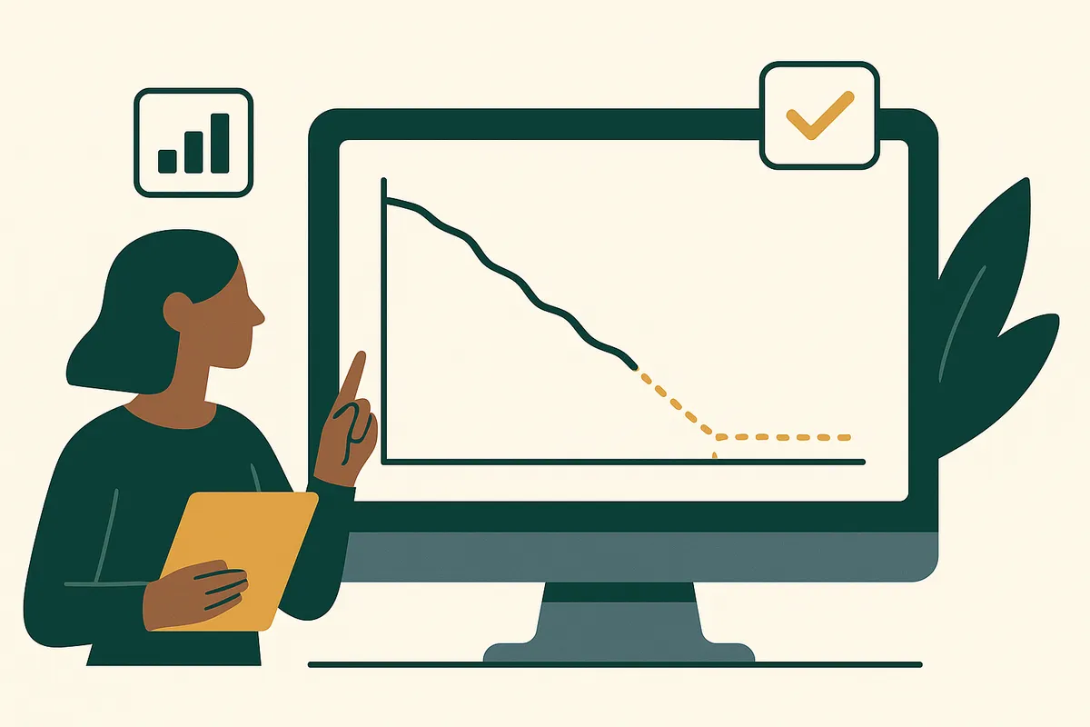 Demand forecasting chart showing seasonal peaks and troughs across an ecommerce year