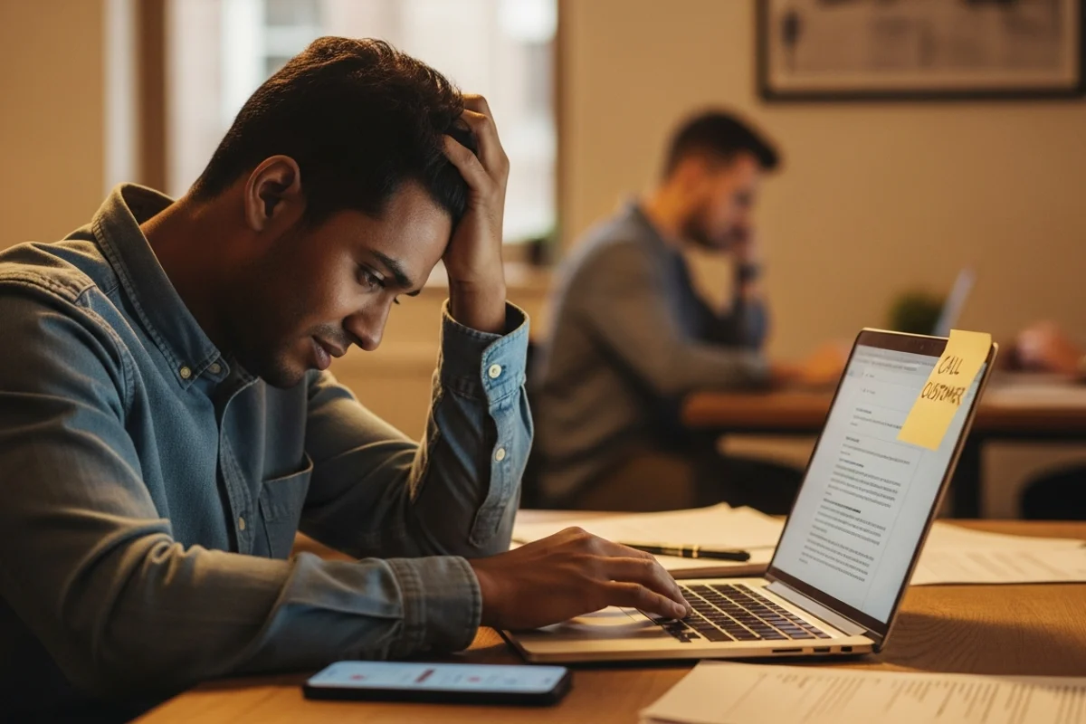 Ecommerce business owner dealing with an overselling customer issue